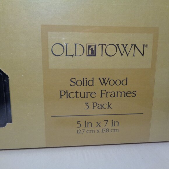 SOLID WOOD PICTURE FRAMES by Old Town / New / 3 Pack / Black / 5 x 7 Inches - Picture 10 of 15